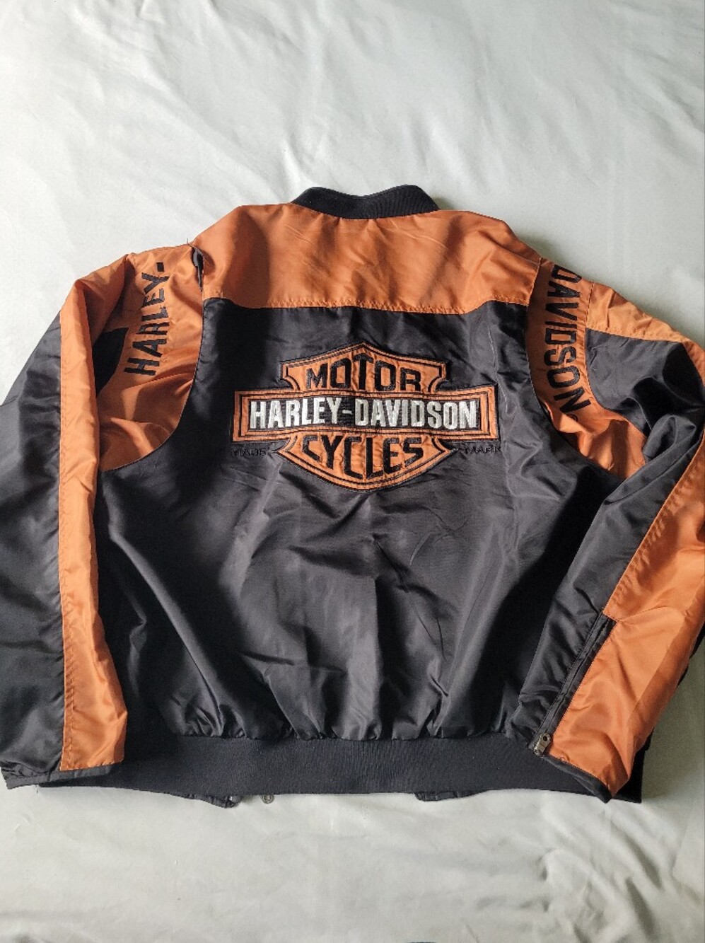 Harley-Davidson Men's Black & Orange Logo Jacket